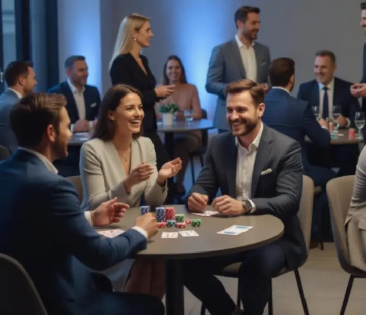 Profesjonalny event tematyczny z gośćmi, prowadzącymi i stołami rozrywkowymi